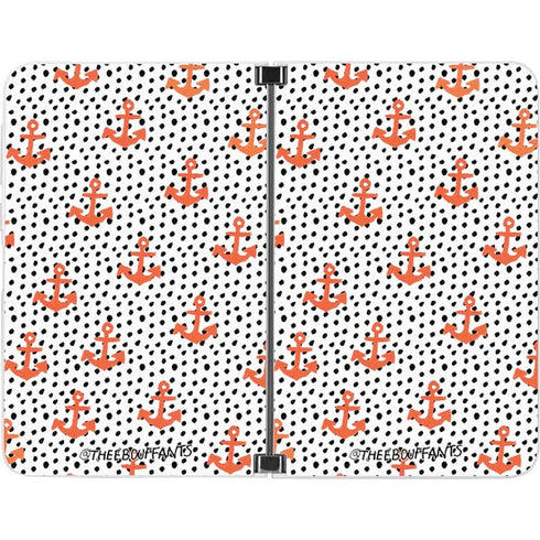 Bouffants and Broken Hearts Anchors and Dots Surface Duo Skin