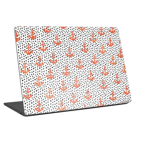 Bouffants and Broken Hearts Anchors and Dots Universal Laptop 12in (9.8 x 6.8in) Skin
