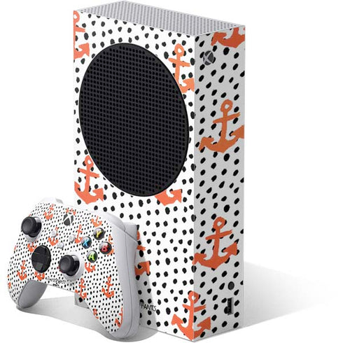 Bouffants and Broken Hearts Anchors and Dots Xbox Series S Skins
