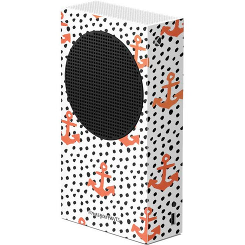 Bouffants and Broken Hearts Anchors and Dots Xbox Series S Console Skin