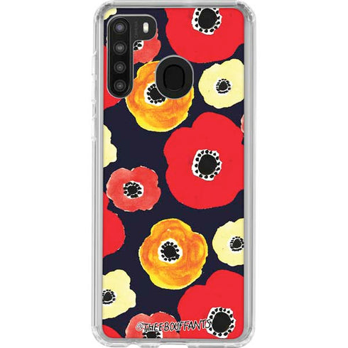 Bouffants and Broken Hearts Anemone Flower Galaxy A21 Clear Case