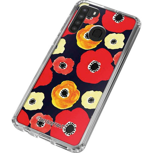 Bouffants and Broken Hearts Anemone Flower Galaxy A21 Clear Case