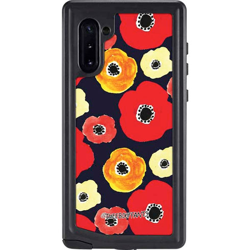 Bouffants and Broken Hearts Anemone Flower Galaxy Note 10 Waterproof Case
