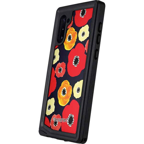 Bouffants and Broken Hearts Anemone Flower Galaxy Note 10 Waterproof Case