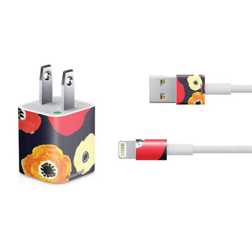 Bouffants and Broken Hearts Anemone Flower iPhone Charger (5W USB) Skin