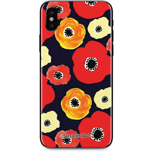 Bouffants and Broken Hearts Anemone Flower iPhone X Skin