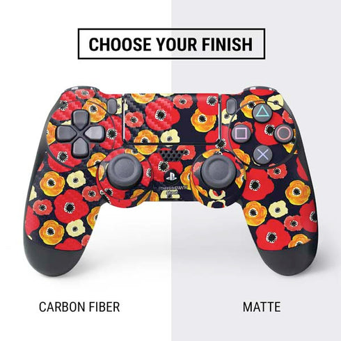 Bouffants and Broken Hearts Anemone Flower PS4 Controller Skin