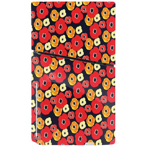 Bouffants and Broken Hearts Anemone Flower PS5 Slim Disk Console Skin
