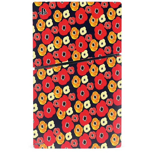 Bouffants and Broken Hearts Anemone Flower PS5 Slim Digital Edition Bundle Skin