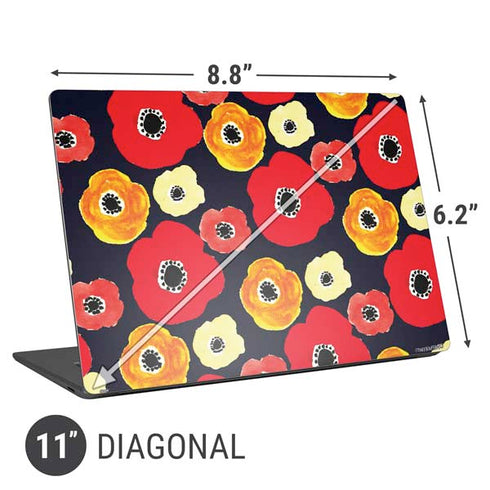 Bouffants and Broken Hearts Anemone Flower Universal Laptop 11in (8.8 x 6.2in) Skin