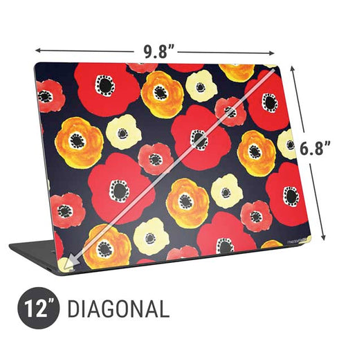 Bouffants and Broken Hearts Anemone Flower Universal Laptop 12in (9.8 x 6.8in) Skin