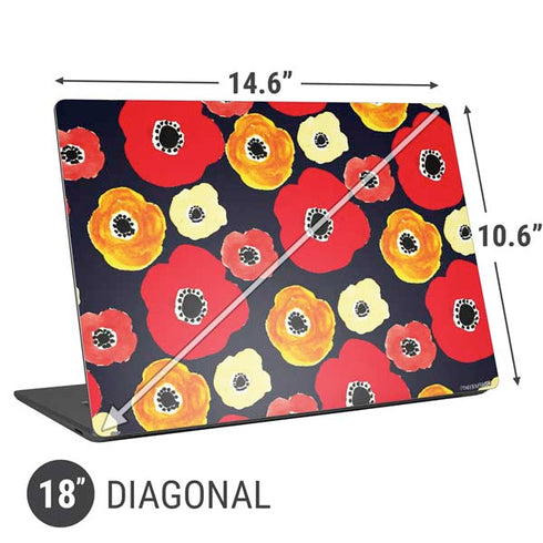 Bouffants and Broken Hearts Anemone Flower Universal Laptop 18in (14.6 x 10.6in) Skin