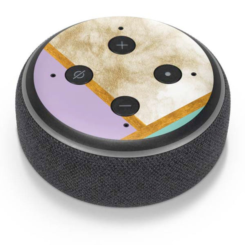 Angled Marble Amazon Echo Dot Skin