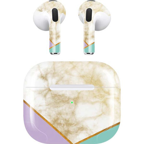 Angled Marble Apple AirPods (3rd Gen 2021) Skin