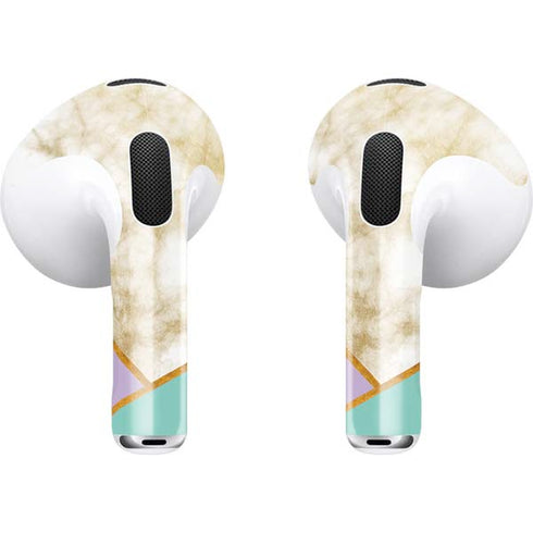 Angled Marble Apple AirPods (3rd Gen 2021) Skin