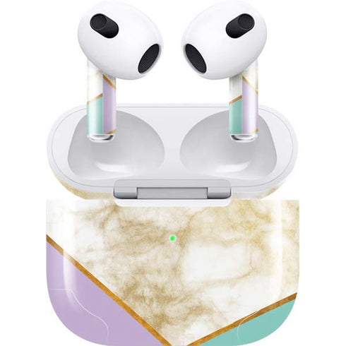 Angled Marble Apple AirPods (3rd Gen 2021) Skin