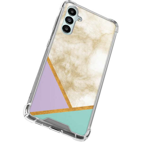 Angled Marble Galaxy A15 5G Clear Case
