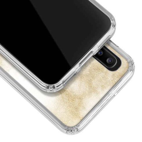 Angled Marble Galaxy A20 Clear Case