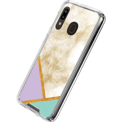 Angled Marble Galaxy A30 Clear Case