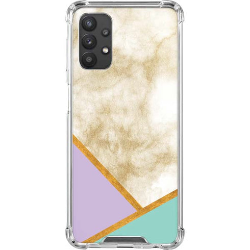 Angled Marble Galaxy A32 5G Clear Case
