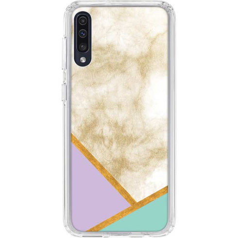 Angled Marble Galaxy A50 Clear Case