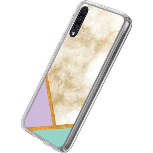 Angled Marble Galaxy A50 Clear Case