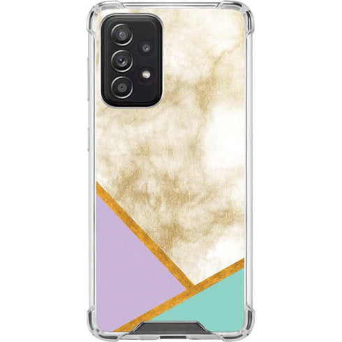Angled Marble Galaxy A52 5G Clear Case
