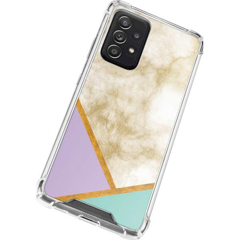 Angled Marble Galaxy A52 5G Clear Case