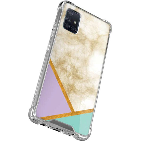 Angled Marble Galaxy A71 5G Clear Case