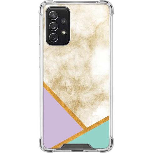 Angled Marble Galaxy A72 5G Clear Case