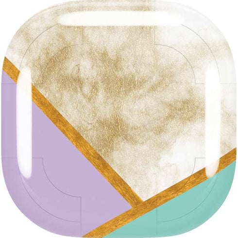 Angled Marble Galaxy Buds Live Skin