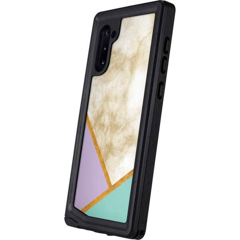 Angled Marble Galaxy Note 10 Waterproof Case