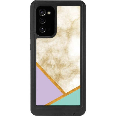 Angled Marble Galaxy Note20 5G Waterproof Case
