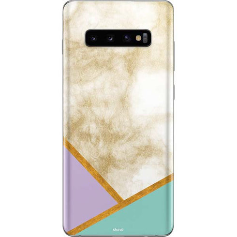 Angled Marble Galaxy S10 Plus Skin