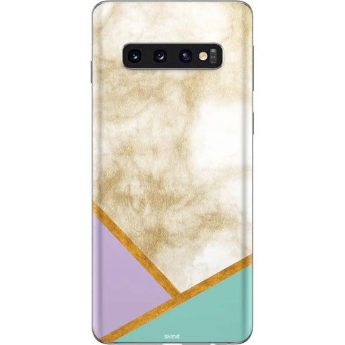 Angled Marble Galaxy S10 Skin