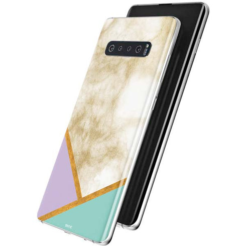 Angled Marble Galaxy S10 Skin