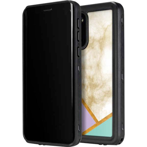 Angled Marble Galaxy S20 Plus Waterproof Case