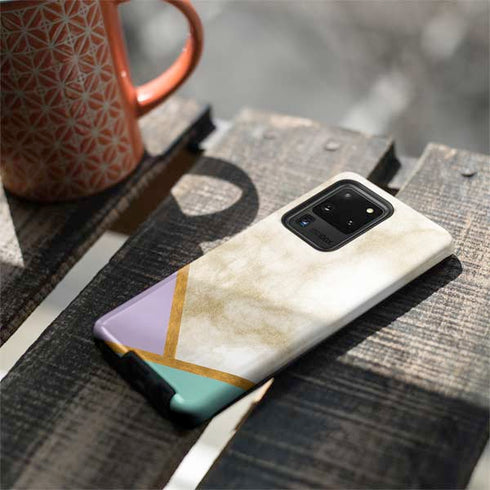 Angled Marble Galaxy S20 Ultra 5G Pro Case