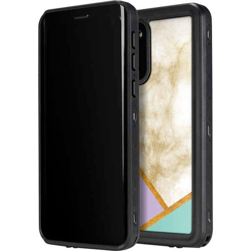 Angled Marble Galaxy S20 Waterproof Case