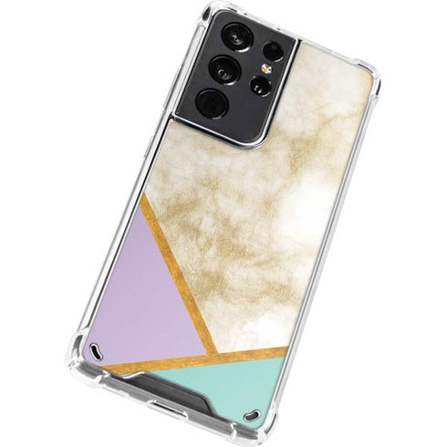 Angled Marble Galaxy S21 Ultra 5G Clear Case