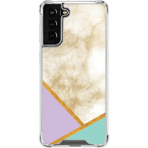 Angled Marble Galaxy S22 Plus Clear Case
