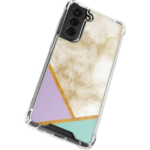 Angled Marble Galaxy S22 Plus Clear Case
