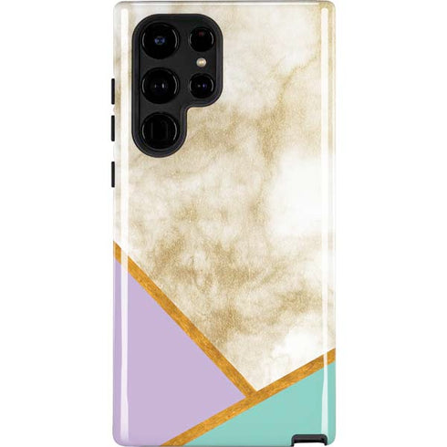 Angled Marble Galaxy S22 Ultra Pro Case