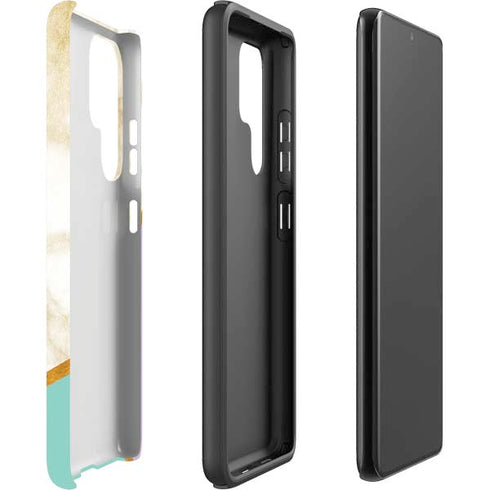 Angled Marble Galaxy S22 Ultra Pro Case
