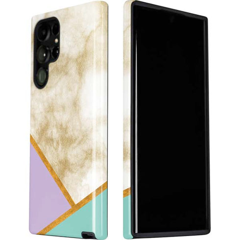 Angled Marble Galaxy S22 Ultra Pro Case