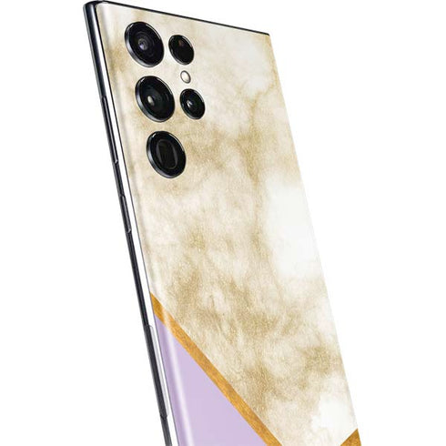 Angled Marble Galaxy S22 Ultra Skin