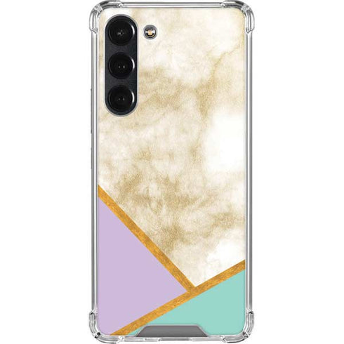 Angled Marble Galaxy S23 Plus Clear Case