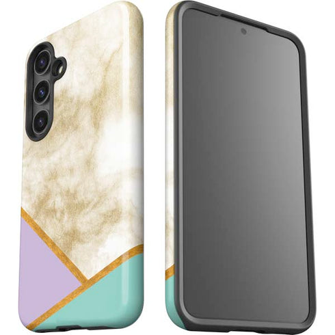 Angled Marble Galaxy S24 Impact Case