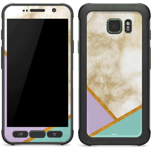 Angled Marble Galaxy S7 Active Skin