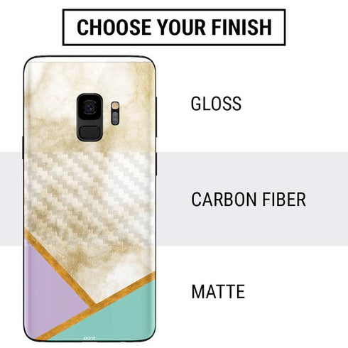Angled Marble Galaxy S9 Skin